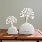 Ham Polyester Yelpaze Saçlı Kadın Heykeli : Modern Sanat Temalı Büst Seti