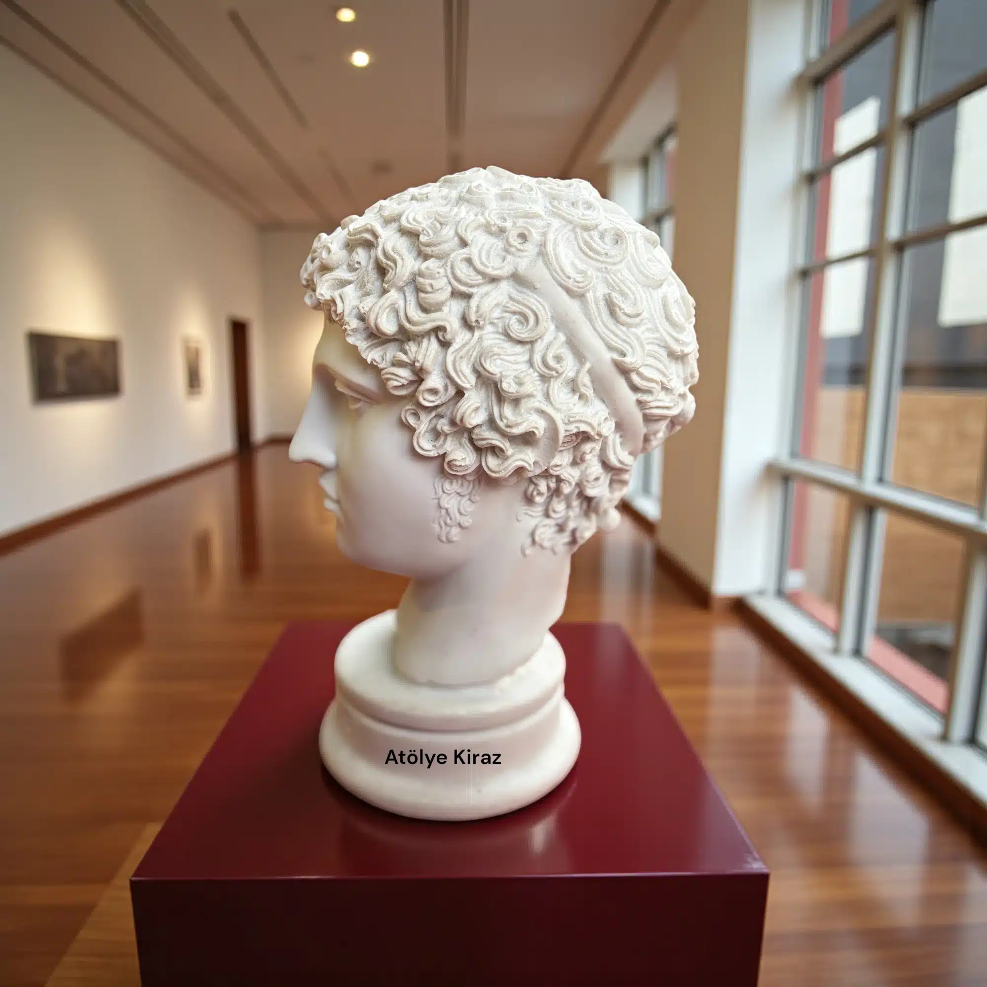 Boyanabilir Hermes Büstü : Ham Polyester Antik Yunan Heykel Figürü 4 Boyanabilir Hermes Büstü : Ham Polyester Antik Yunan Heykel Figürü