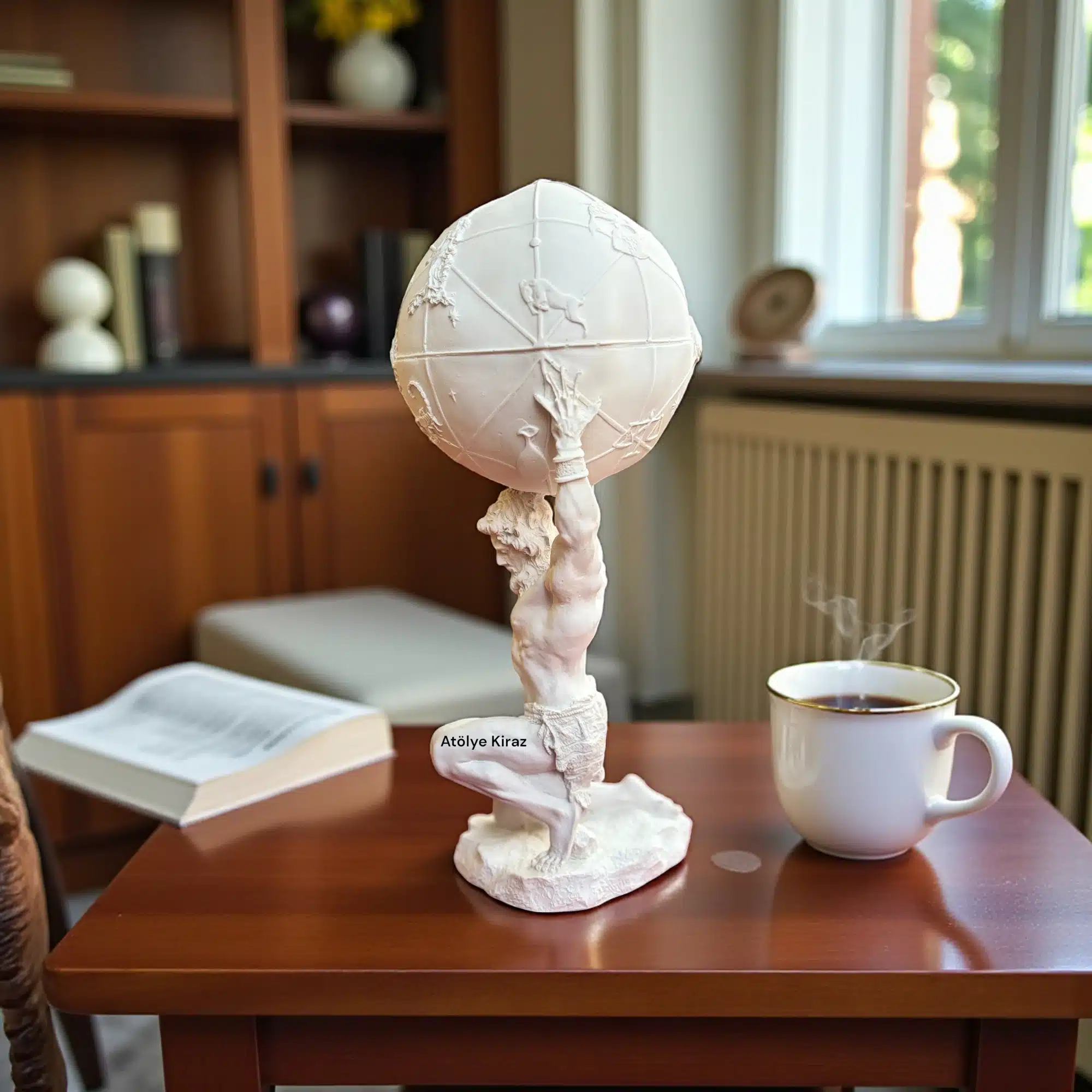 Atlas Heykeli (Dünyayı Taşıyan Adam)-Ham Polyester Mitolojik Obje 4 Boyanabilir Atlas Heykeli (Dünyayı Taşıyan Adam) - Ham Polyester Mitolojik Figür