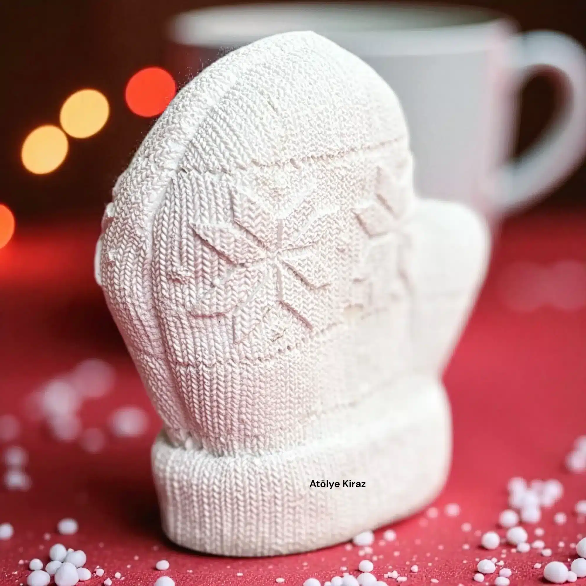 Ham Polyester Örgü Eldiven Figürü : Boyanabilir Kış Dekoratif Objesi - (4x9x9,5 cm) 7 Ham Polyester Örgü Eldiven Figürü : Boyanabilir Kış Dekoratif Objesi