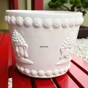 Ham Polyester Buda Saksı : Boyanabilir Yoga ve Meditasyon Objesi