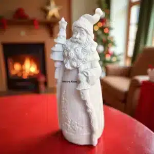 Ham Polyester Noel Baba Heykeli : Çam Ağacı ve Fener Tutan Dekoratif Figür - (7x9x24 cm) 6 Ham Polyester Noel Baba Heykeli : Çam Ağacı ve Fener Tutan Dekoratif Figür