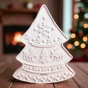 Ham Polyester Noel Ağacı Figürü : Desenli Yılbaşı Dekoru