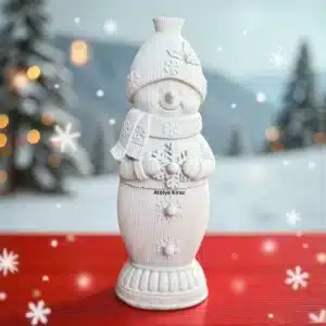 Ham Polyester Kardan Adam Biblosu : Şapkalı ve Atkılı Kış Figürü