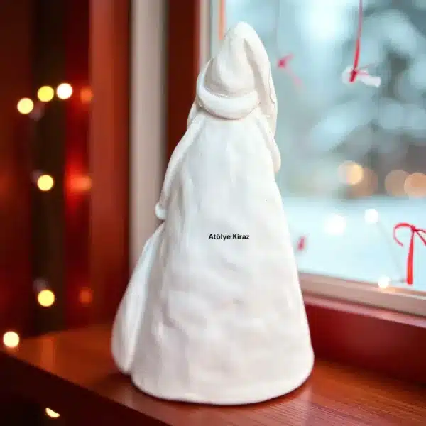 Ham Polyester Geleneksel Noel Baba Figürü: Çuvallı Boyanabilir Yılbaşı Heykeli