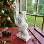 Ham Polyester Hediye Paketleri Taşıyan Noel Baba Heykeli : Yılbaşı Temalı Boyanabilir Biblo