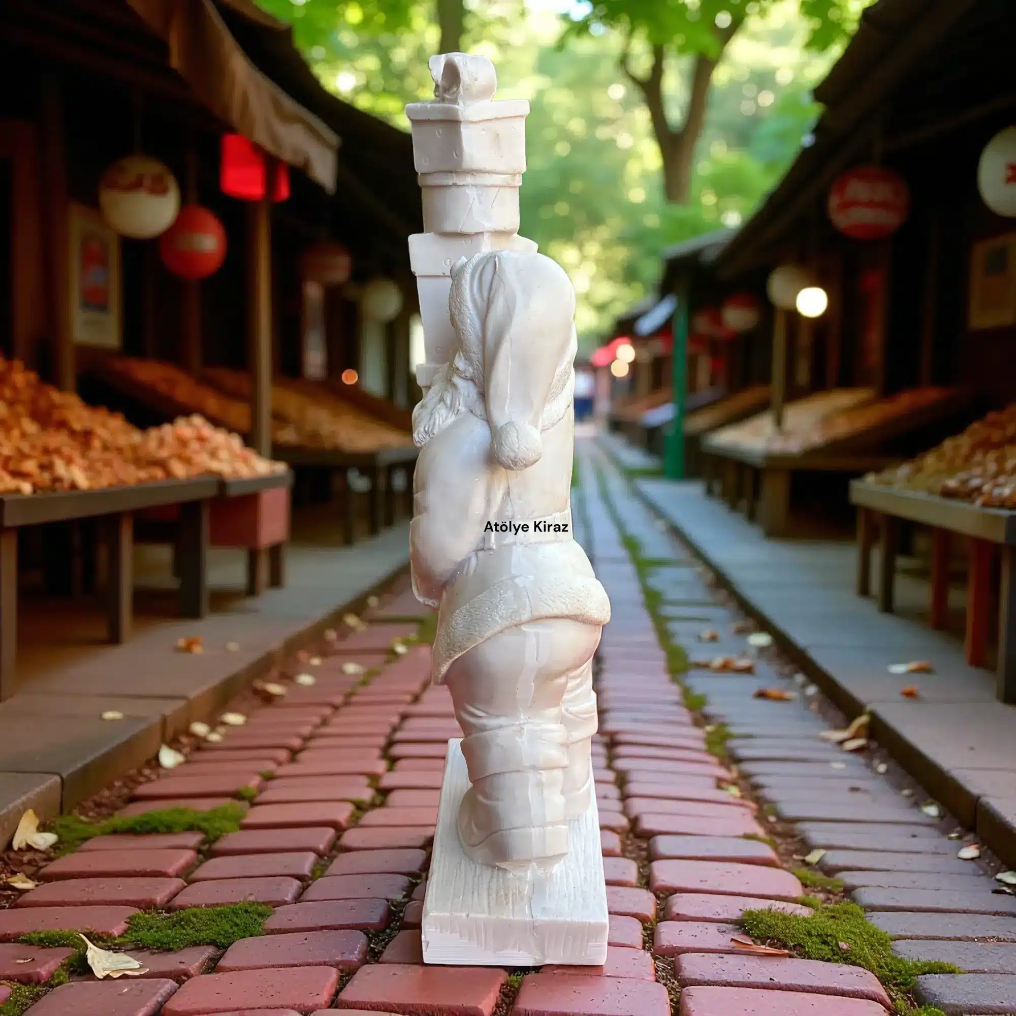 Ham Polyester Hediye Paketleri Taşıyan Noel Baba Heykeli : Yılbaşı Temalı Boyanabilir Biblo 3 Ham Polyester Hediye Paketleri Taşıyan Noel Baba Heykeli : Yılbaşı Temalı Boyanabilir Biblo