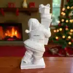 Ham Polyester Hediye Paketleri Taşıyan Noel Baba Heykeli : Yılbaşı Temalı Boyanabilir Biblo