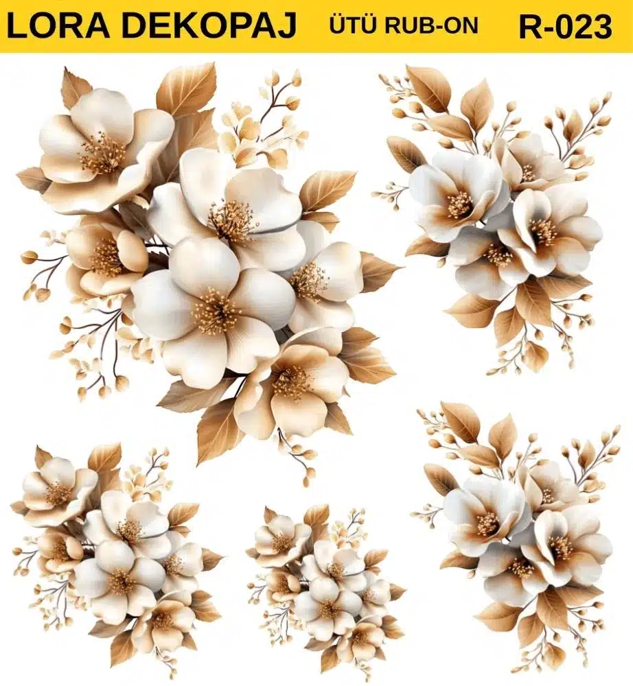 Ütü ile Rub On Transfer Kağıdı: Dekoratif Süsleme Kağıdı-RBN23-LRA | 30x30 cm 1 Ütü Ile Rub On Transfer Kağıdı: Dekoratif Süsleme Kağıdı-Rbn23-Lra | 30X30 Cm