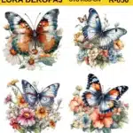 Ütü ile Rub On Transfer Kağıdı: Dekoratif Süsleme Kağıdı-RBN50-LRA | 30x30 cm