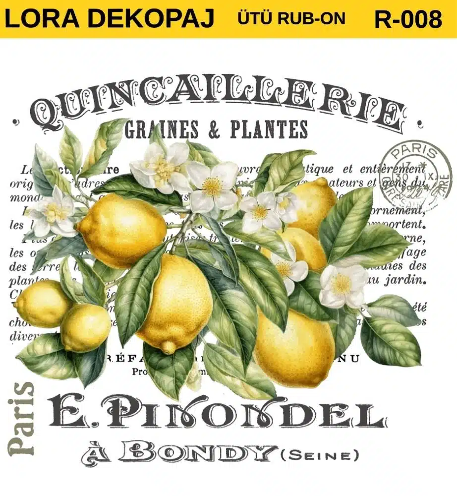 Ütü ile Rub On Transfer Kağıdı: Dekoratif Süsleme Kağıdı-RBN08-LRA | 30x30 cm 1 Ütü Ile Rub On Transfer Kağıdı: Dekoratif Süsleme Kağıdı-Rbn08-Lra | 30X30 Cm