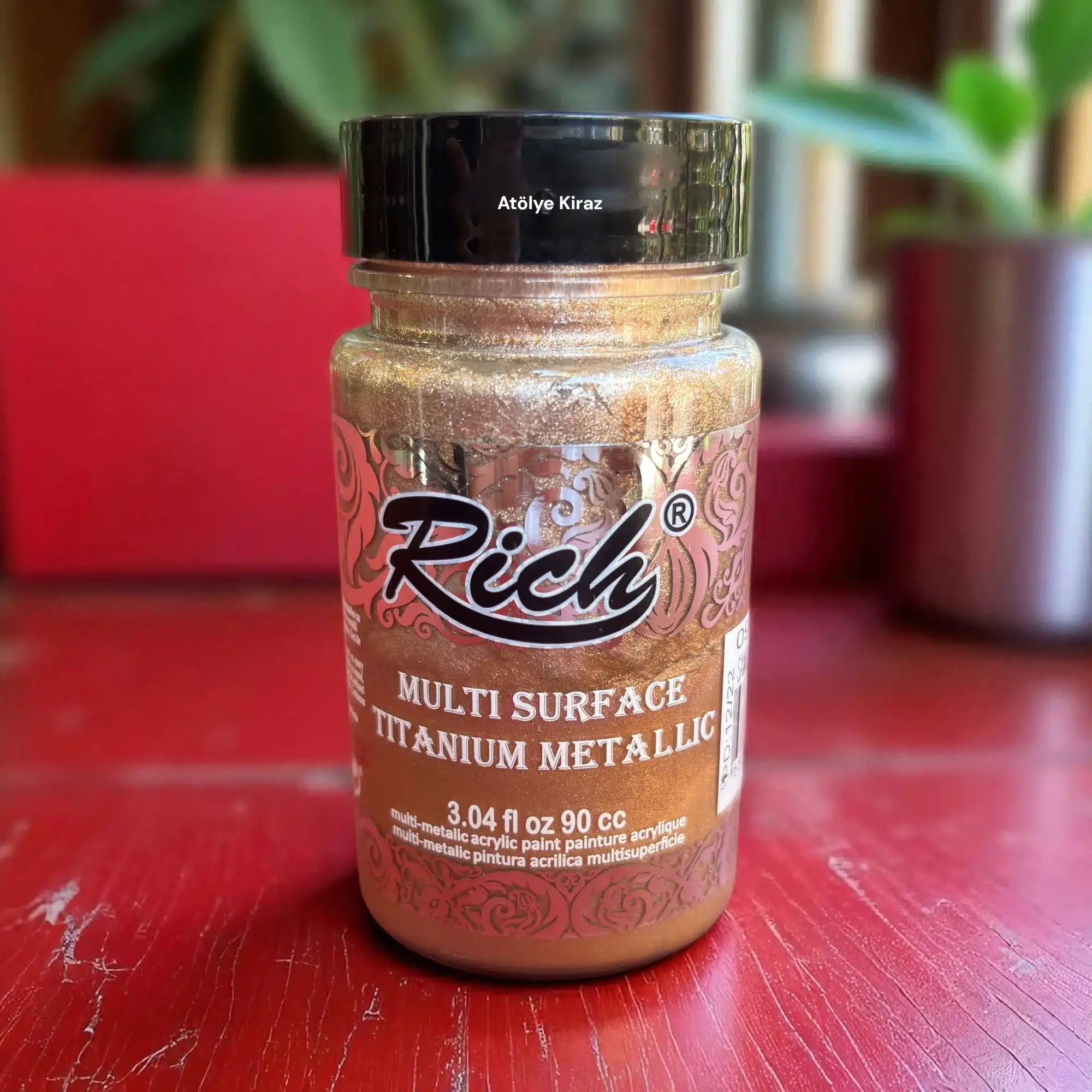 Rich Multi Surface Titanyum Metalik Boya 90 ml | 9001733-Şampanya 1 Rich Multi Surface Titanium Metalik Boya