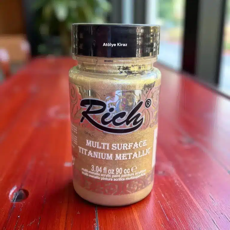 Rich Multi Surface Titanyum Metalik Boya 90 ml | 1696-Soft Gold