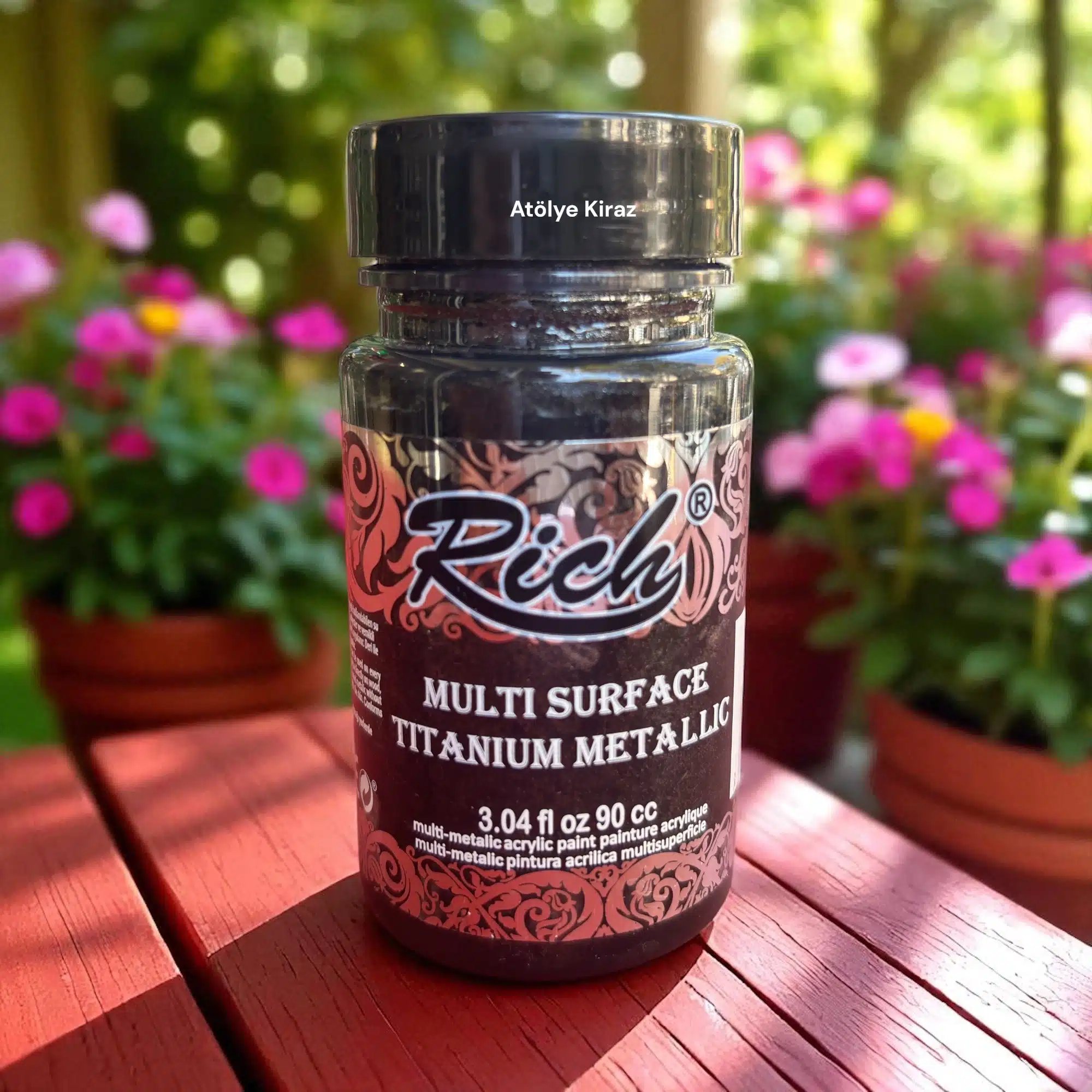 Rich Multi Surface Titanyum Metalik Boya 90 ml | 902544-Siyah 1 Rich Multi Surface Titanium Metalik Boya | 0902544 Siyah - Black | 90 ml