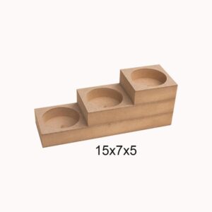 ŞA167 Merdiven T-Light Mumluk (3 mumluk yeri) 15x7x5 cm