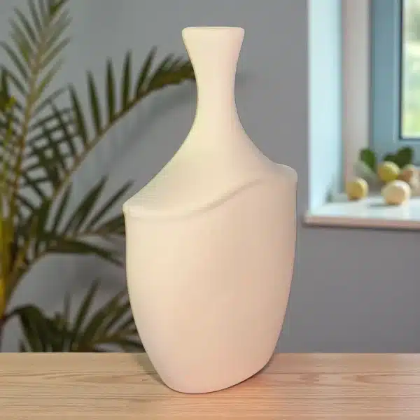 Seramik Oval Kenarlı Matara-Modern Dekoratif İbrik: Dekoratif Obje