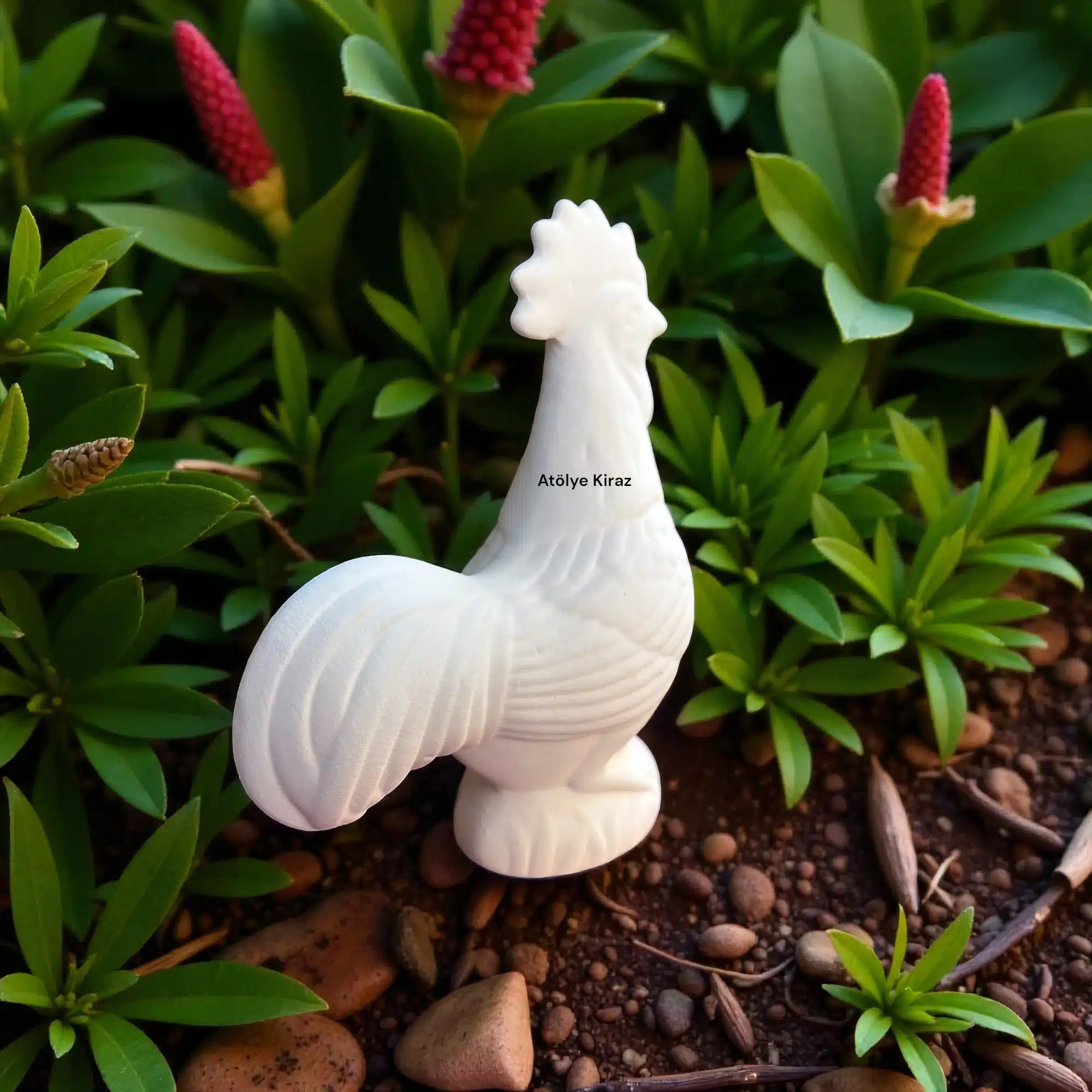 Ham Seramik Horoz Figürü : Otantik Çiftlik Evi Biblosu ve Objesi 3 Ham Seramik Horoz Figürü : Otantik Çiftlik Evi Biblosu ve Objesi - Görsel 3