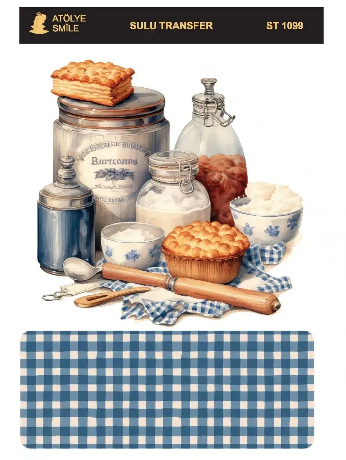 ST1099-AS | Sulu Transfer Kağıdı-25x35 cm 1 St1099-As | Sulu Transfer Kağıdı-25X35 Cm