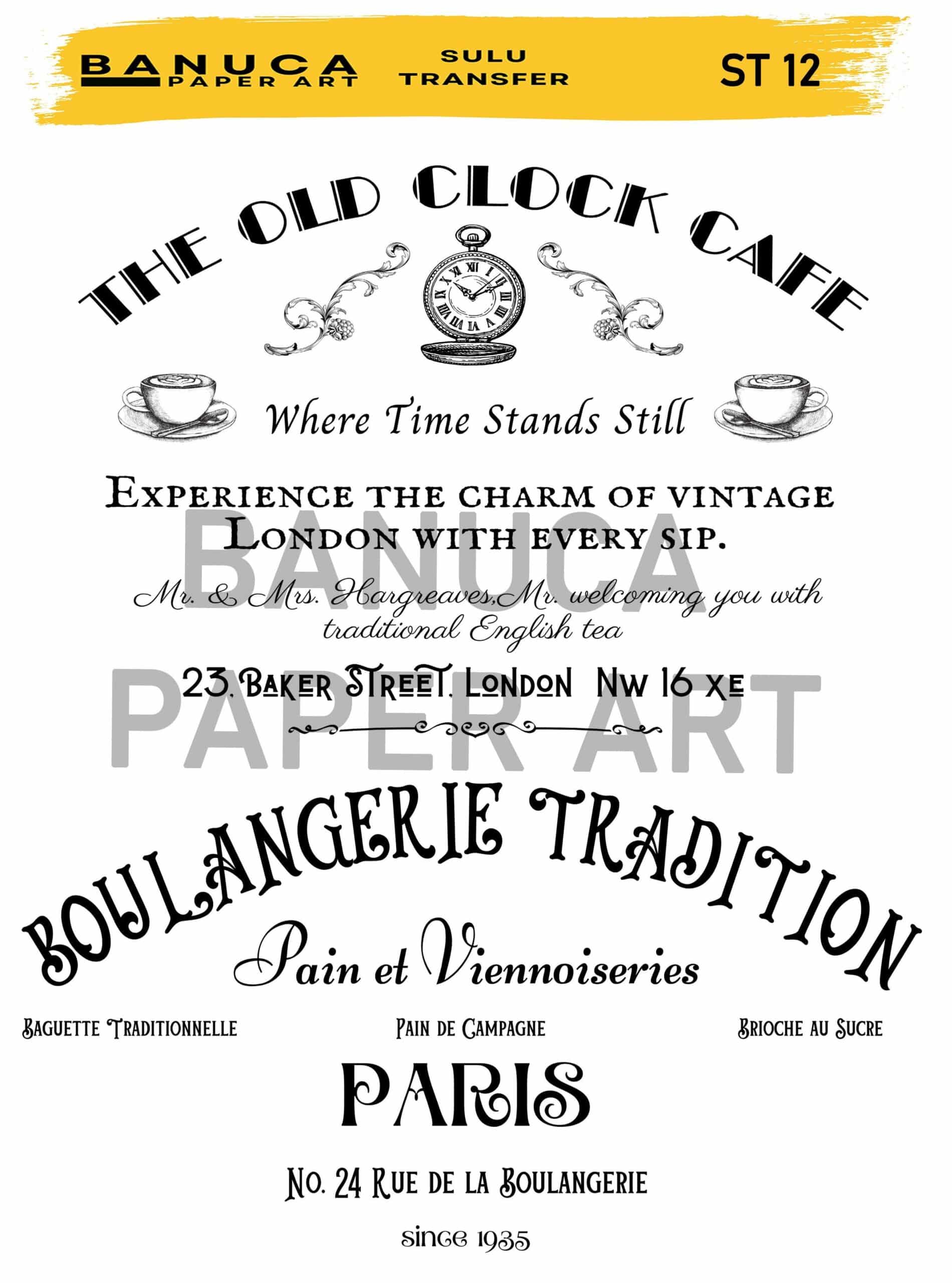 St12-Bnc | Sulu Transfer Kağıdı-25X35 Cm