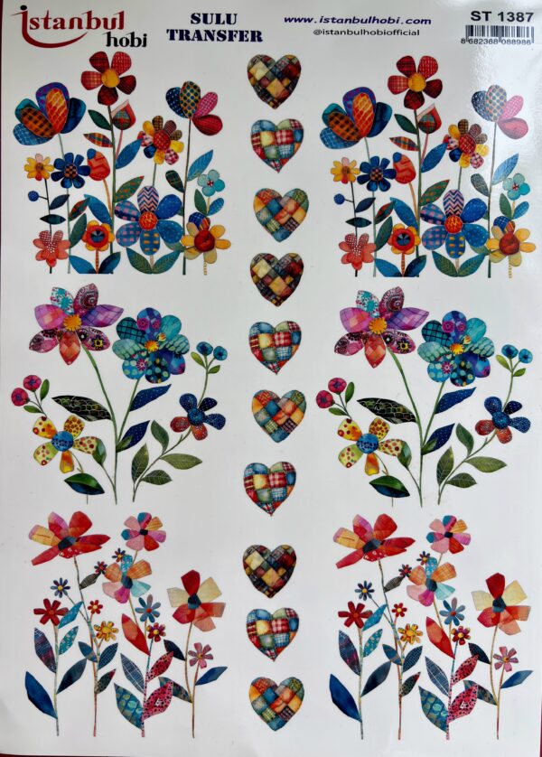 Patchwork-cicekli-sulu-transfer
