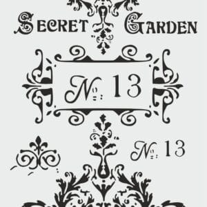 STN14-AS - No:13 Desenli Stencil Şablonu - 25x35 cm