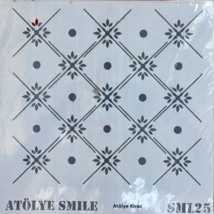 STN25-AS - Çini Desenli Stencil Şablonu