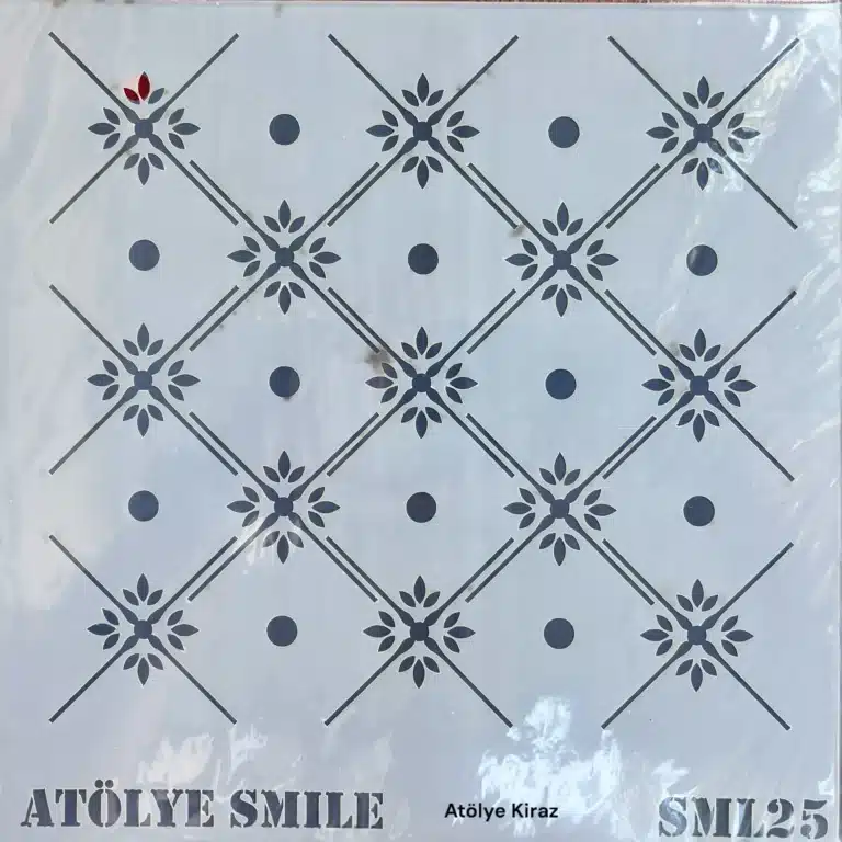 STN25-AS - Çini Desenli Stencil Şablonu