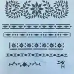 STENCIL302-AS-Dekoratif Bordür Stencil Şablonu-25x35 cm