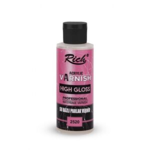 Rich Acrylik Varnish High Gloss- 01676 Su Bazlı Parlak Vernik 120 ml
