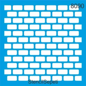 Düz Tuğla Deseni | Stencil Boyama Şablonu