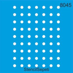 Puantiyeli Desen Stencil Boyama Şablonu (30x30 cm) T2509