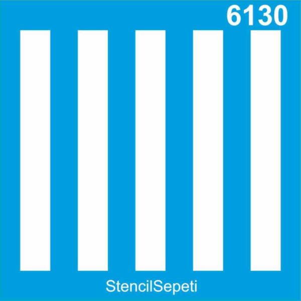 Çubuklu Desen- Stencil Boyama Şablonu (30x30 cm)-T2721