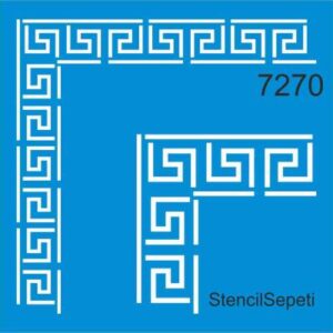 Köşe Deseni Stencil Boyama Şablonu (30x30 cm) T2813