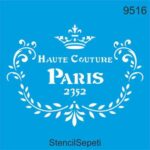 Paris Terzisi Deseni-9516 | Stencil Boyama Şablonu-30x30 cm