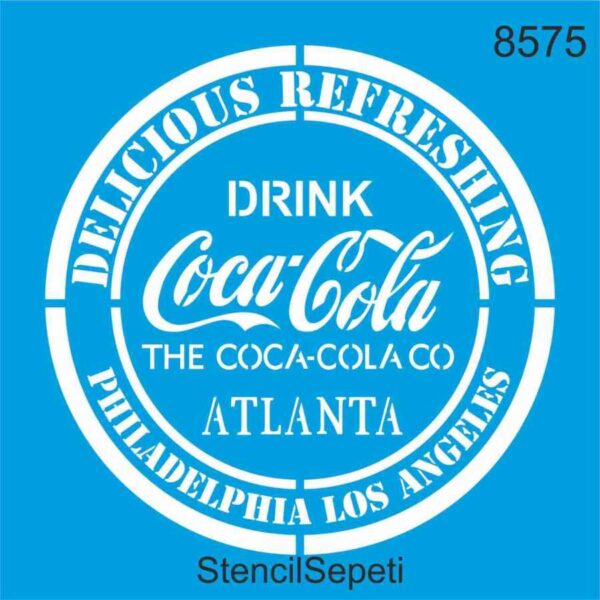 Coca Cola Stencil Boyama Şablonu (30x30 cm)-T3841