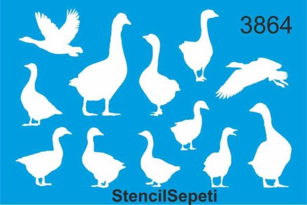 Kazlar Stencil Boyama Şablonu (20x30 cm) T4216
