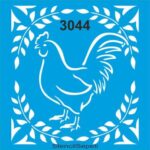 Tavuk Deseni-3044 | Stencil Boyama Şablonu-30x30 cm