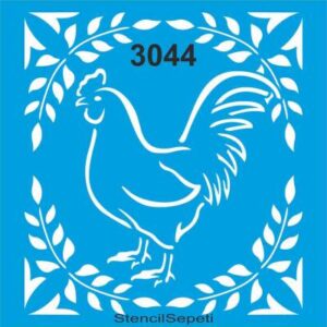 Tavuk Stencil Boyama Şablonu (30x30 cm) T4220