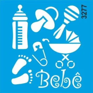 Bebek Eşyaları Deseni | Stencil Boyama Şablonu