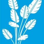 Yapraklar Deseni-9635 | Stencil Boyama Şablonu-20x30 cm