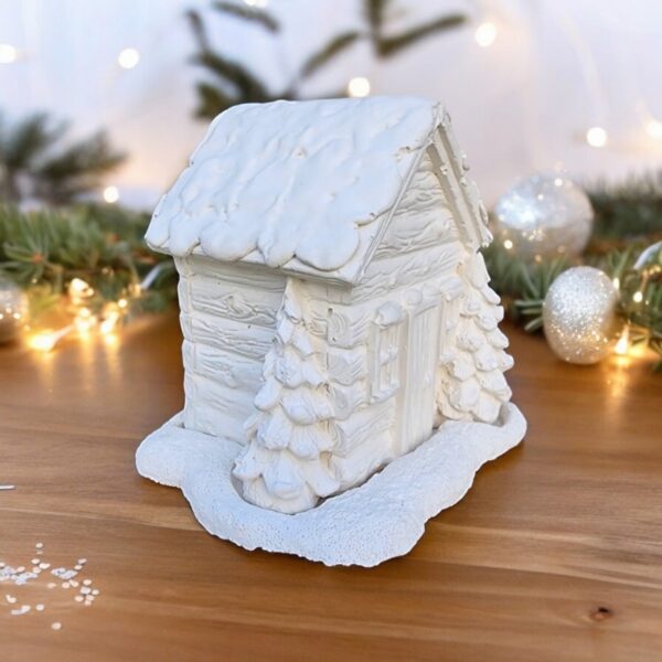 Karlı Yılbaşı Evi Tütsülük 10x10x9,5 cm - Görsel 2