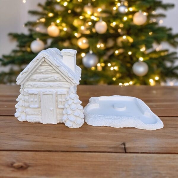 Karlı Yılbaşı Evi Tütsülük 10x10x9,5 cm - Görsel 4