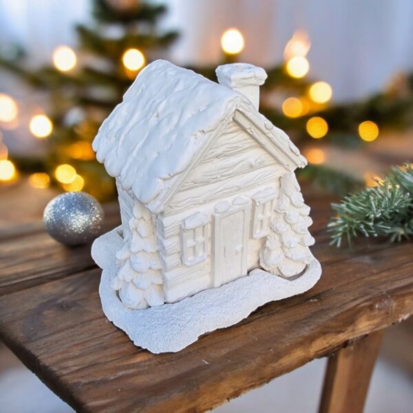 Karlı Yılbaşı Evi Tütsülük 10x10x9,5 cm - Görsel 5