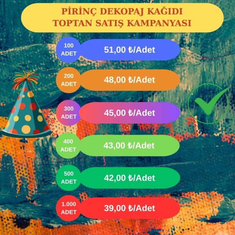 Toptan Pirinç Dekopaj Kağıdı