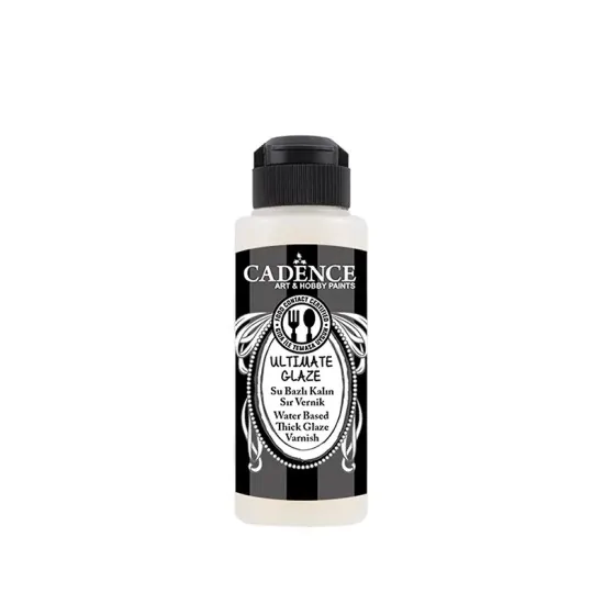Cadence Ultimate Glaze 120 Ml: Su Bazlı Kalın Sır Vernik Mat
