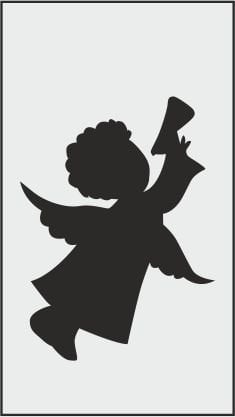 v033.jpg V033-Byk | Stencil Boyama Şablonu-9X16 Cm - Görsel 1